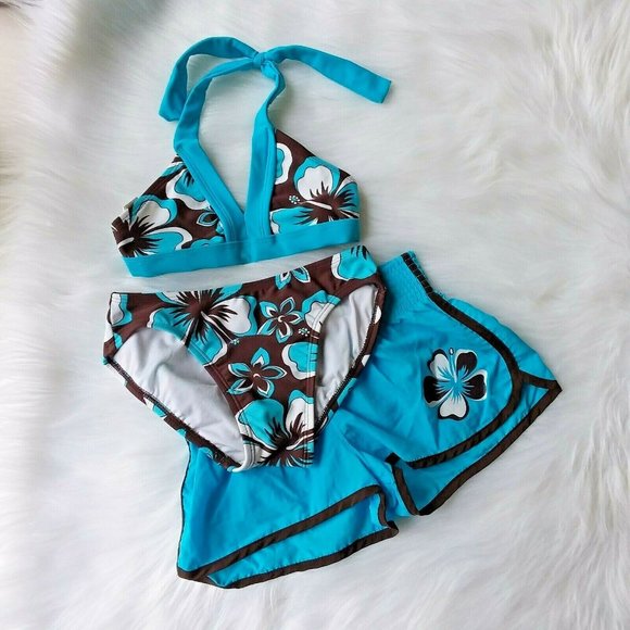 Xhilaration Other - Xhilaration Toddler 3-pc. Hawaiian Print Swimwear